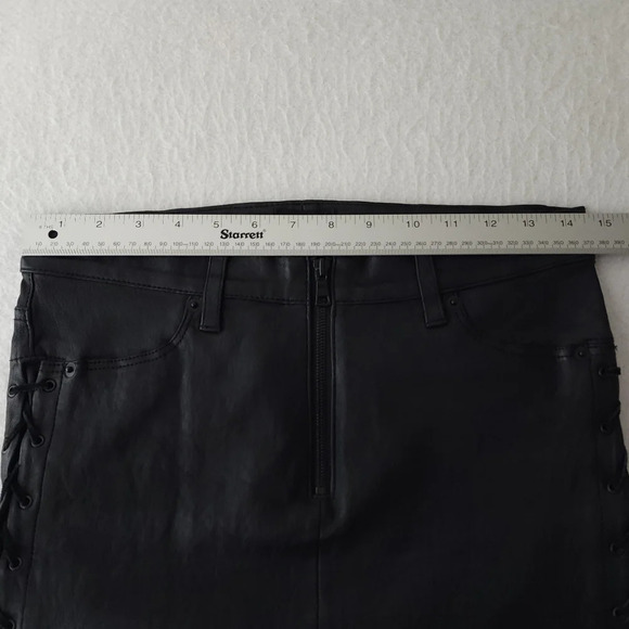 Hudson Lex Lace Up Leather Mini Skirt - Picture 6 of 7